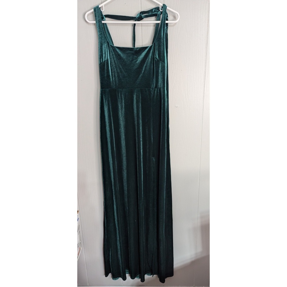 BIRDY GREY M velvet green long gown dress cocktail Holiday Party Prom Homecoming